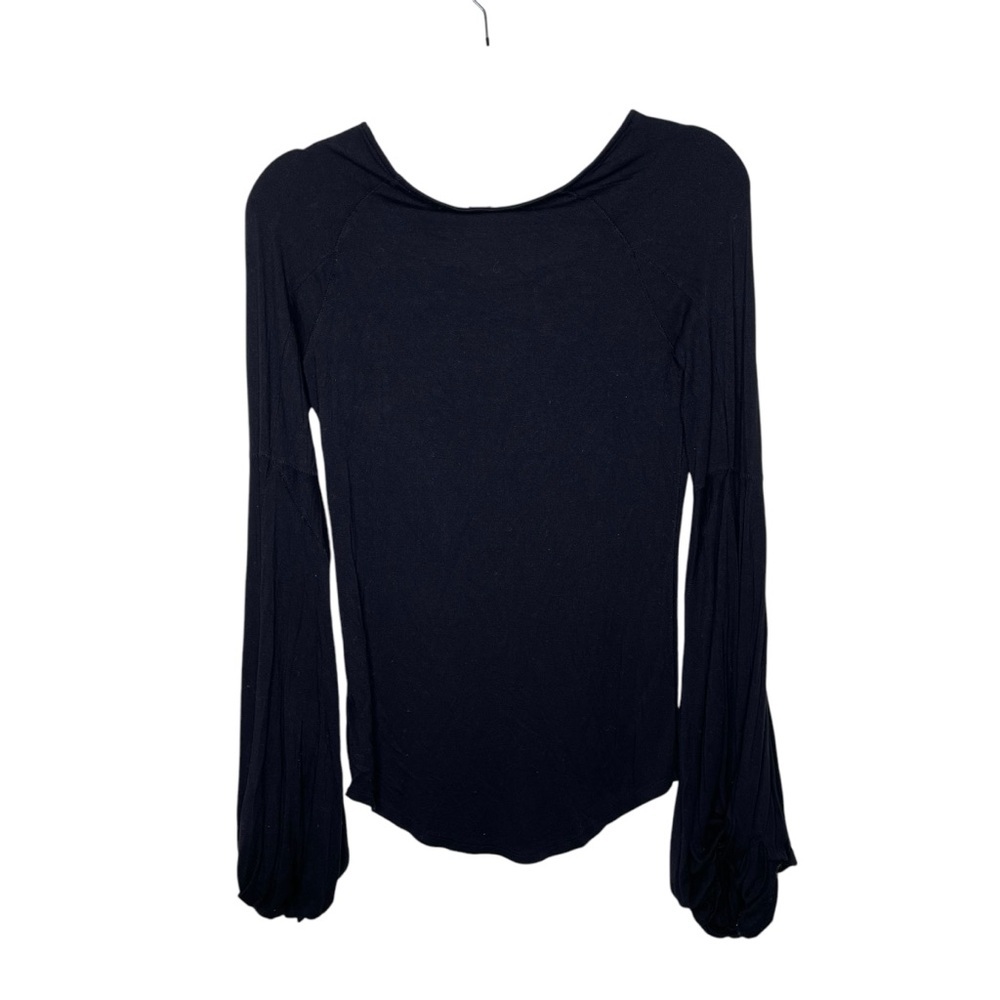 Free People To The Tropics‎ Bell Sleeves Top Black Large - Picture 7 of 11